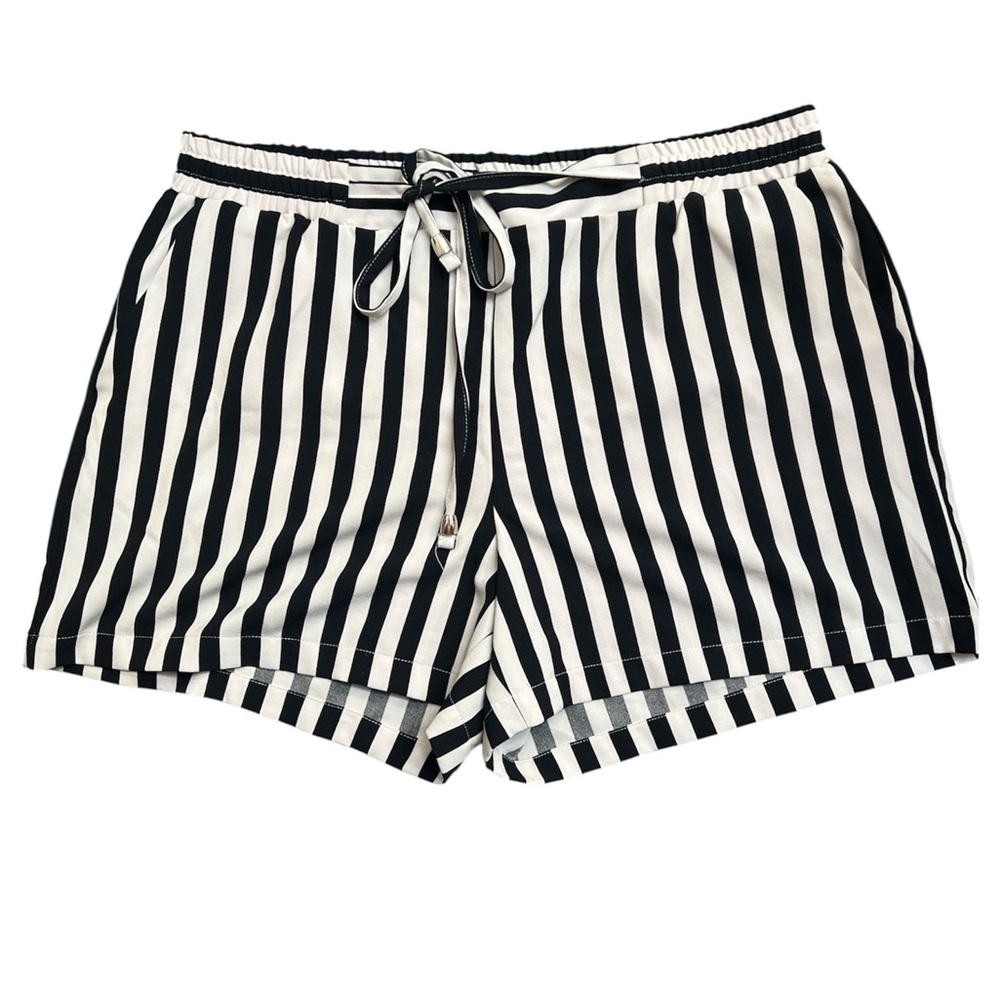 Striped Black and White Women's Shorts